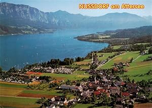Postkarte Carte Postale 73953211 Nussdorf Attersee AT Fliegeraufnahme