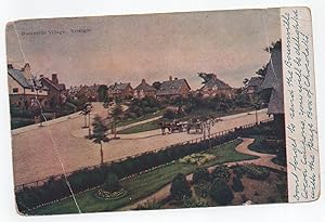 Bournville Village Triangle Vintage Postcard