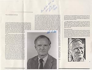 Val Logsdon Fitch American Nuclear Physicist Hand Signed Photo & MORE