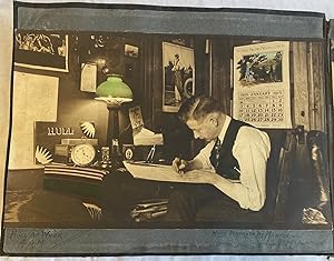 1910s DENVER TIMES ILLUSTRATOR SCRAPBOOK with PHOTOS, DRAWINGS, NEWSPAPER SCRAPS