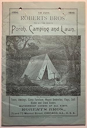 Roberts Bros' Price List of Goods Suitable for Porch, Camping and Lawn--June 1890