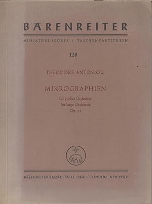Mikrographien for Large Orchestra, Op.24 - Study Score