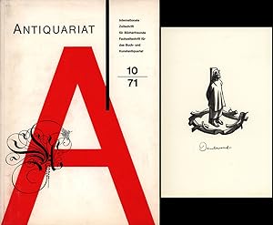 Antiquariat. Heft 10/71. 21. Jahrgang. Internationale Zeitschrift für Bücherfreunde. Fachzeitschr...