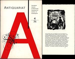 Antiquariat. Heft 4/71. 21. Jahrgang. Internationale Zeitschrift für Bücherfreunde. Fachzeitschri...
