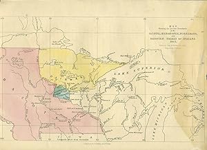 Map showing the present Boundaries of the Ojibwa, Menomonee, Winnebago, and Dacotah Tribes of Ind...
