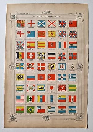 Original 1899 Colour Chart of Principal National Flags
