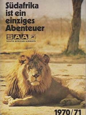 Südafrika ist ein einziges Abenteuer. 1970-71. South African Airways. Prospekt.