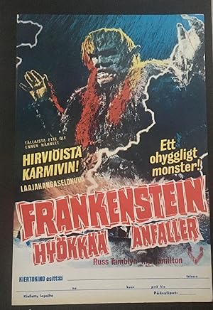 The War of the Gargantuas - Original Finnish Movie Tour Poster