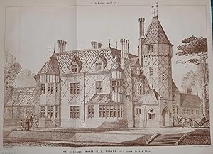 1873 : The Rectory, Maresfield, Sussex. G. Somers Clarke, Architect. An original page from The Ar...