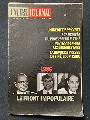L'AUTRE JOURNAL-N°17-SEMAINE DU 18 AU 24 JUIN 1986