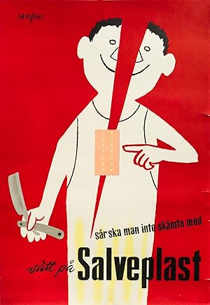 1954 Swedish Advertising poster - Salveplast (Bandaids)