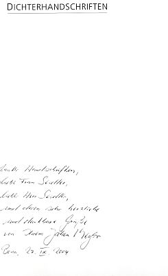 Dichterhandschriften : von Martin Luther bis Sarah Kirsch. Hrsg. von Jochen Meyer.