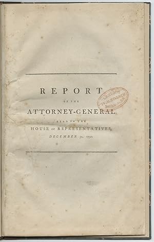 The Justice Departments First Publication: Attorney General Edmund Randolphs Suggestions to Imp...