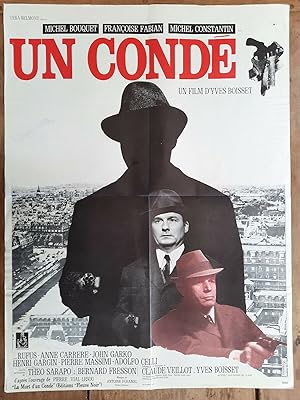 Affiche originale cinéma UN CONDE Yves BOISSET Michel BOUQUET Francoise FABIAN 60x80cm