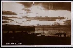 Largs Sunset Real Photo 1941 Postcard