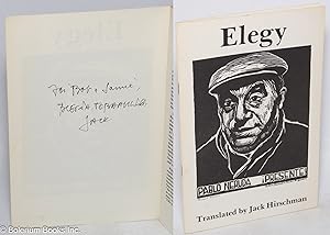 Elegy [inscribed & signed by Jack Hirschman]
