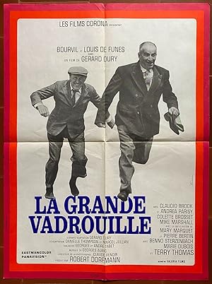 Affiche originale cinéma LA GRANDE VADROUILLE Bourvil LOUIS DE FUNES Gérard Oury 60x80cm