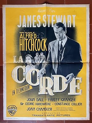 Affiche originale cinéma LA CORDE The Rope ALFRED HITCHCOCK James Stewart 60x80cm
