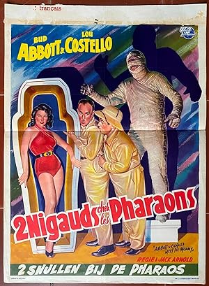 Affiche originale cinéma 2 NIGAUDS ET LA MOMIE Abbott & Costello meet the Mummy