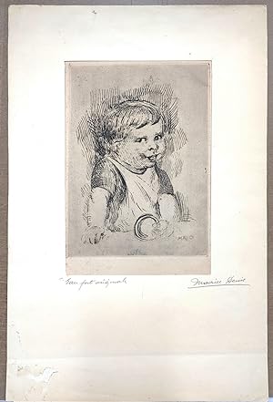 CHILD signed Etching by Maurice Denis
