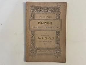 Catalogue XX comprenant quelques manuscrits et impressions sur velin et une riche et precieuse co...