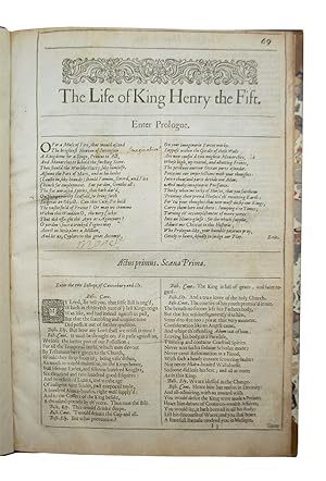 Life of King Henry the Fift[h] with; The First [Second] [Third] Part of King Henry the Sixt[h]
