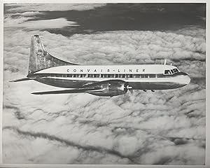 Circa 1950 Glossy Black and White Press Photo of a Convair CV-240 Jet
