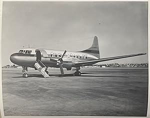 Circa 1940s Glossy Black and White Press Photo of a Consolidated Vultee Convair Liner 340