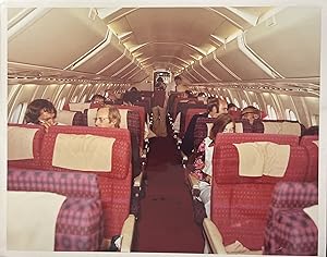 Circa 1970s Glossy Color Press Photo of the British Airways Concorde 204 Jet Cabin