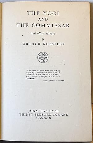 The Yogi and the Commissar and Other Essays