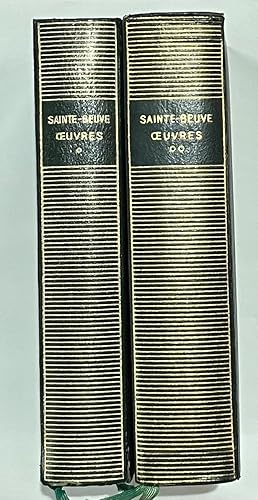 Sainte-Beuve Oeuvres 2 volumes