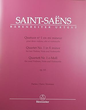 Quatuor no.1, pour deux violons, alto et violoncelle, Op.112 (Urtext), (String Quartet) Set of Parts