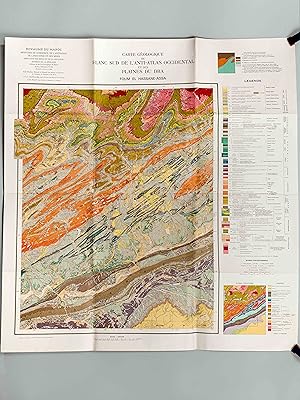 Carte géologique du Flanc Sud de l'Anti-Atlas occidental et des Plaines du Dra. Foum el Hassane-Assa