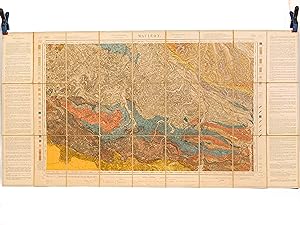 Mauléon. Carte topographique de l'Etat-Major. Carte géologique détaillée