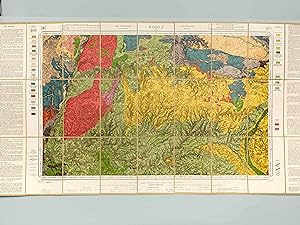 Rodez. Carte topographique de l'Etat-Major. Carte géologique détaillée
