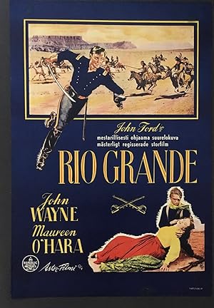 RIO GRANDE- Re-Screening Cinema-Lobby Movie Poster, 1964