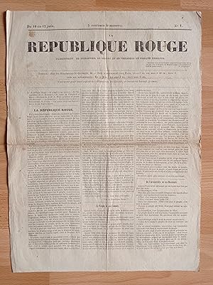 La République rouge. N° 1. 10 juin 1848.