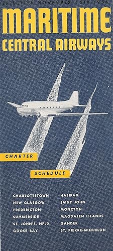 Maritime Central Airways Charter Schedule