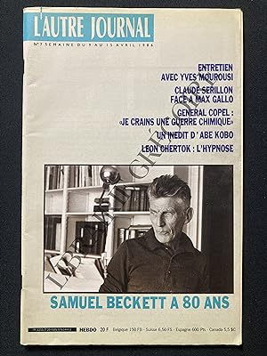 L'AUTRE JOURNAL-N°7-DU 9 AU 15 AVRIL 1986-SAMUEL BECKETT