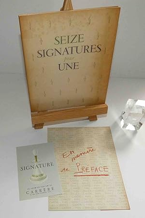 Seize signatures pour une, les textes de présentation sont de Louis Chéronnet. Paris : Carrère, 1...