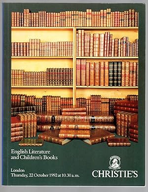 English Literature and Children's Books: Including John Bowden Collection of 18th Cnetury books a...