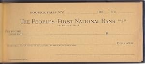 A Checkbook from The People's-First National Bank in Hoosick Falls, New York