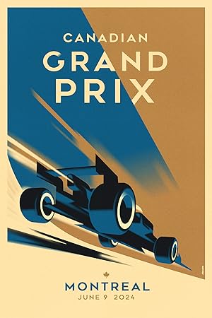 2024 Contemporary Mads Berg Sports Poster - Canadian Grand Prix, Montreal