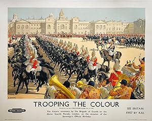 Original Vintage Poster - British Railways - Trooping the Colour