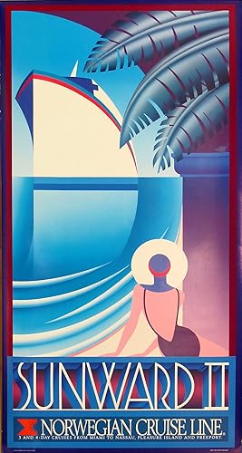 Original Vintage Poster - Norwegian Cruise Line - Sunward II