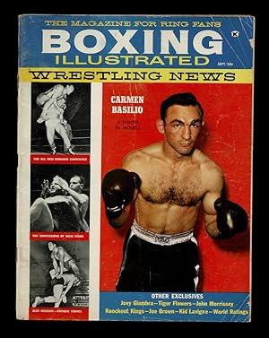 Boxing Illustrated Wrestling News - Sept. 1959 w. Carmen Basilio Cover