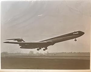 Circa 1950s -1960s Glossy Black and White Press Photo of a British Overseas Air Corporation [BOAC...