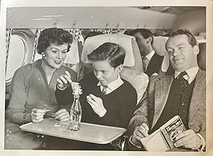 C1960s Glossy Black and White Press Photo of British Overseas Air Corporation [BOAC] Passengers