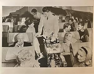 C1970s Glossy Black and White Press Photo of a British Overseas Air Corporation [BOAC] 707 First ...