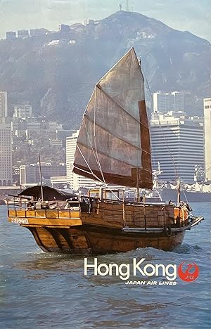 Original Vintage Poster - Japan Airlines - Hong Kong